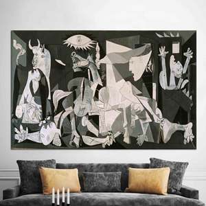 Toile imprimée style vitrail Guernica - Élégance moderne, toile encadrée - Product Image 1