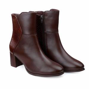 Classique végétalien pour Crocodile Texture femmes bottines Chic Durable fermeture éclair imperméable solide motif léger - Product Image 5