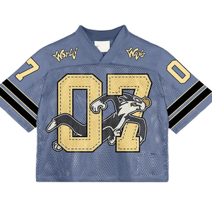 Maillot de football américain court imprimé par sublimation de haute qualité, logo d'équipe personnalisé, service OEM, dernier design 2025, grandes tailles - Product Image 5