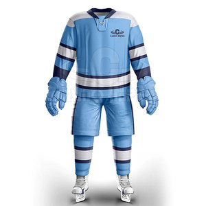 Uniforme de hockey sur glace 100% Polyester vêtements de sport maillot d'équipe uniforme de hockey sur glace uniforme de hockey sur glace de qualité supérieure - Product Image 1