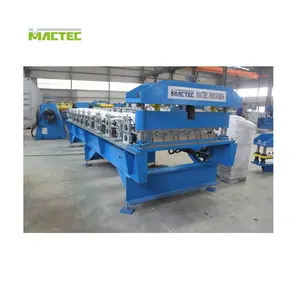 Fast Speed Glazed Colored Aluminum Zinc Color Steel Trapezoidal Sheet Coil Roof Tile Roll Forming Machine