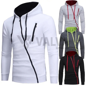 Sudaderas con capucha con cremallera de alta calidad 100% algodón polar patrón sólido temporada de primavera tela térmica hecha en Pakistán - Product Image 3