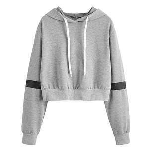 Personalizar su propio diseño Mujeres Crop Top Sudaderas con capucha Tallas grandes Superventas Mujeres Crop Top Sudaderas con capucha - Product Image 1