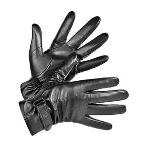 Guantes de negocios de invierno para hombre, cuero PU con terciopelo y pantalla táctil, negro, a prueba de viento y cálido para actividades al aire libre, conducción de otoño - Product Image 1