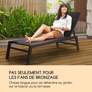 Chaise longue KD moderne et facile à assembler Chaise longue en aluminium pour la plage et les loisirs - Product Image 5