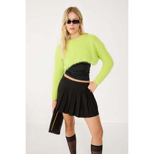 Suéter Corto Informal de Pelo Sintético para Mujer, Cárdigan 100% Poliéster, Talla XS, Transpirable para Otoño e Invierno - Product Image 5