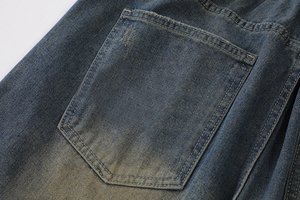 Pantalones vaqueros de hombre de talla grande de alta calidad OEM Spider DTG, conjuntos de pantalones cortos desgastados lavados con ácido, venta al por mayor, pantalones casuales de algodón unisex - Product Image 6
