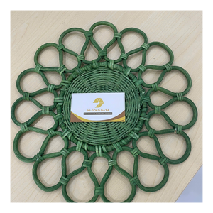 Assiette en rotin fabriquée à la main, élégante et polyvalente, idéale pour les fruits, le pain, la décoration murale, légère, robuste, qualité d'exportation - Product Image 3