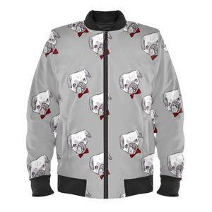 Chaqueta Bomber de Satén Tejido Estampado de Último Diseño con Mangas Largas, Calidad Premium, Diseño Moderno para Mujer - Product Image 2