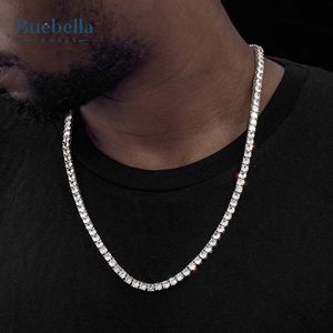 Venta caliente 925 Plata 14K Oro blanco Chapado 5mm Moissanite Diamond Cadena de tenis para hombres - Product Image 1