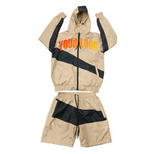 Conjunto Cortavientos para Hombre, Chaqueta y Pantalones Cortos de Poliéster y Nailon, con Cremallera, Dos Piezas - Product Image 4