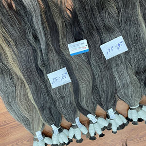 Ventes en gros de mèches de cheveux gris bruts, cheveux naturels sel et poivre, 100% vierges non traités, cheveux humains pour les vendeurs de cheveux bruts - Product Image 4