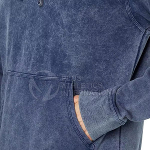 Sudaderas con capucha de lavado ácido para hombres de alto grado Sudadera con capucha mezclada de algodón con diseño de lavado Retro Vintage Sudaderas con capucha de lavado ácido para hombres cómodos - Product Image 4