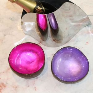 ชามกะลามะพร้าวธรรมชาติ งานฝีมือเคลือบลายแตก สไตล์จีนใหม่ เป็นมิตรกับสิ่งแวดล้อม ย่อยสลายได้ ใช้ซ้ำได้ - Product Image 6