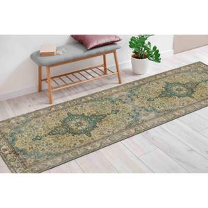 Alfombra Chenille Medallion: Alfombra Turca Boho Marrón, Alfombra Antideslizante, Alfombra Delgada No Tejida - Product Image 5