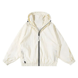 Veste coupe-vent en toile pour homme, demi-zip, avec col montant, logo frontal, imperméable et coupe-vent, pour la randonnée, vente en gros - Product Image 2