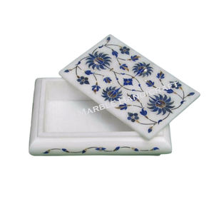 กล่องโต๊ะเครื่องแป้งลายหินอ่อนโมเสกสไตล์วินเทจฝังด้วยมือเพื่อความสวยงามเหนือกาลเวลาสำหรับเครื่องประดับหรือของขวัญที่ทำจากแม่ของไข่มุก - Product Image 5