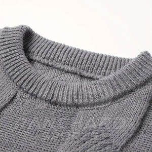 Pull en maille décontracté pour homme respirant, doux et chaud, pull quotidien pour homme, pull en laine mélangée pour l'hiver - Product Image 6
