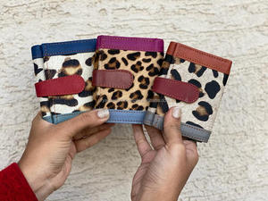 Cowhide Leather Fur Clutch Casual Stylish <b>Wallets</b> <b>Card</b> Holder Small Coin Purse - Product Image 3