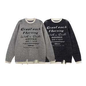 Suéter de Punto Jacquard para Hombre STREETLAB, Cuello Redondo, Manga Larga, Otoño Invierno, Corte Holgado, Diseño Personalizado - Product Image 5