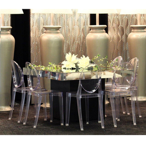 Silla de Plástico Transparente GCF112 de Alta Calidad, Diseño Suave y Lujoso, Apilable, para Restaurante o Villa, Material PP - Product Image 5