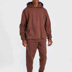 Chándal holgado de gran tamaño con hombros caídos y forro polar de algodón pesado personalizado para hombre a la venta - Product Image 1