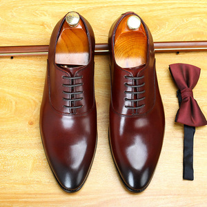 Zapatos de Cuero para Hombre, Estilo Oxford, con Bordado a Mano, Punta en Pico, Formales, de Negocios, Tendencia de Moda Otoño 2025 - Product Image 3