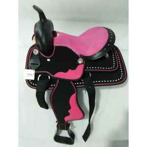 Sillín de caballo occidental de cuero genuino y sintético de primera calidad | Sillín de equitación occidental duradero clásico de alta calidad para uso ecuestre - Product Image 1