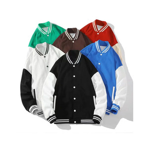 Premium Classic Button Vintage Custom Varsity <b>Jacket</b> Custom Logo Chenille Embroidery Zipper Closure Casual Style Varsity <b>Jacket</b> - Product Image 1
