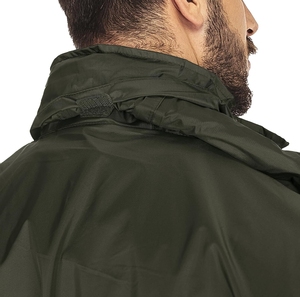 2025 venta al por mayor logotipo bordado personalizado impermeable cremallera acolchada con capucha chaqueta cortavientos abrigos de poliéster para hombres - Product Image 4