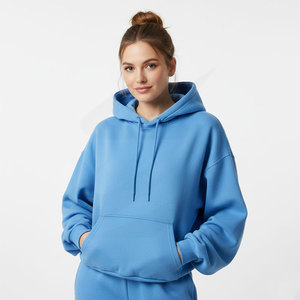 Sweat-shirt à capuche ample pour femme, coupe oversize, épaules tombantes, design personnalisé, fabricant OEM, vente en gros pour le streetwear - Product Image 1