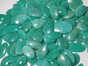 Lot de cabochons de pierres précieuses en vrac polies en Amazonite naturelle de haute qualité pour la fabrication de bijoux pierres précieuses calibrées en Amazonite naturelle - Product Image 5