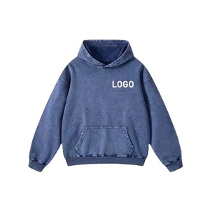 Sudadera con Capucha Holgada de Estilo Urbano, Lavado Ácido, Talla Grande para Hombre - Product Image 1