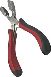 Instruments chirurgicaux du nombril pince d'extension de cheveux à la kératine professionnelle pointe plate outil de concassage de liaison de Fusion pré-collé 5.5 pouces CE - Product Image 4