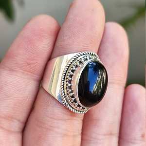 Handmade 925 Sterling Silver Women's <b>Statement</b> <b>Ring</b> Natural Black Onyx Oval Gemstone for Party Cocktail - Product Image 3