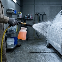 Canon à mousse haute pression populaire et lance avec buse réglable pour un lavage de voiture efficace
