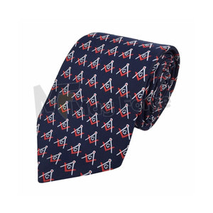 Corbatas Masónicas con Compás para Hombre, Corbatas Cuadradas Masónicas de Alta Calidad Hechas en Pakistán, Listas para la Venta - Product Image 3