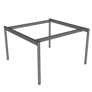 Système OMA II HCOM210, table de 120x120 cm, design minimaliste, pieds en métal, pour table de regroupement 2 personnes - Product Image 1