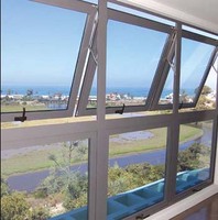 Fabricant de fenêtre à auvent en aluminium Fenêtre à battant en verre à double vitrage de haute qualité