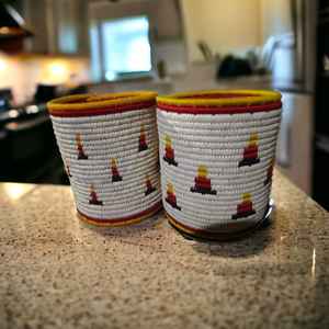 Cesta de almacenamiento artesanal de hierba Sabai Natural redondeada Beige Natural de última calidad de precio, Juego de 2 cestas de almacenamiento de lavandería - Product Image 1