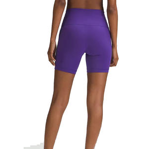 Top Selling <b>Women</b> Spandex Material Purple Colour Stretchy <b>Biker</b> <b>Shorts</b> <b>Women</b> Gym Wear Running Sports <b>Shorts</b> - Product Image 3