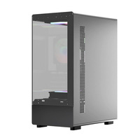 Étui de jeu panoramique avec vue sur la mer Boîtier d'ordinateur de jeu à M-ATX horizontale avec boîtier PC en verre trempé