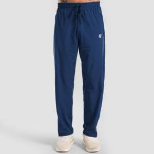 Erecto Stride <b>Trousers</b> (Teal) 100% Cotton Casual Loose Fit Baggy Style <b>Elastic</b> Waist Zippers Decoration XL Size Woven Twill - Product Image 2