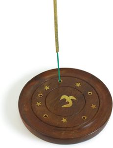 กระถางธูปไม้ทรงกลมที่มีความยาว4นิ้วทำด้วยมือสำหรับวัตถุประสงค์ทางศาสนาของฮินดู - Product Image 6