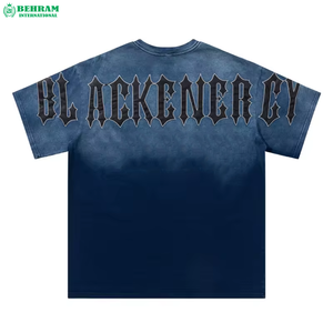 เสื้อยืดทรงบ็อกซี่โอเวอร์ไซส์ผ้าโพลีเอสเตอร์/คอตตอนเนื้อหนาสำหรับผู้ชาย รุ่นใหม่ล่าสุดจากผู้ผลิตแฟชั่น ซักย้อมสีแบบแอซิด แห้งเร็ว - Product Image 4