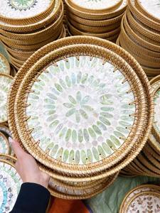 หวายธรรมชาติแกะสลักถาดเคลือบสำหรับการให้บริการถาดที่มีชื่อเสียงในเวียดนามที่ขายดีที่สุด2023 - Product Image 6