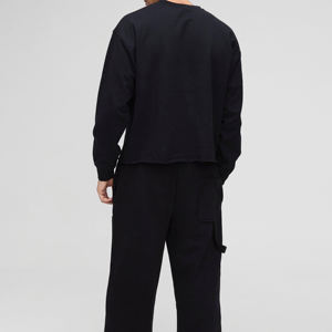 Sudadera con cuello redondo de mezcla de algodón para hombre, sudaderas estampadas de temporada de invierno, sudadera de manga larga personalizada - Product Image 2