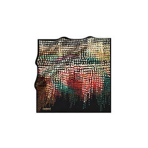 Colorful 90x90 Cacharel Polyester Twill <b>Square</b> <b>Scarf</b> - Product Image 1