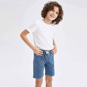Shorts pour hommes, fermeture éclair, coupe ample, 100% coton, denim, pantalon baggy, cargo, shorts pour enfants, shorts de skate, jeans pour garçons - Product Image 6