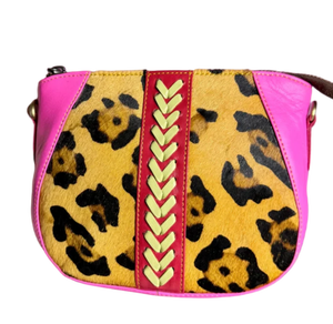 Sac bohème écologique pour femmes en cuir véritable imprimé animal Fermeture éclair Doublure en polyester durable Voyage été/printemps - Product Image 4